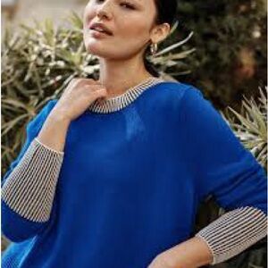 Summersalt Luxe Cashmere Blend Two Toned Sweater